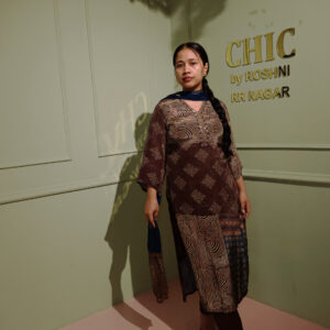 Soft Crepe Kurta Set with Chiffon Dupatta